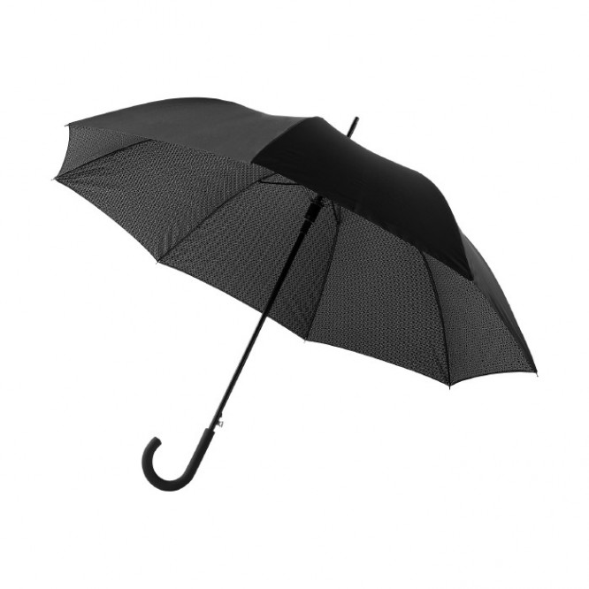 Guarda-chuva com padrão no tecido interior cor preto