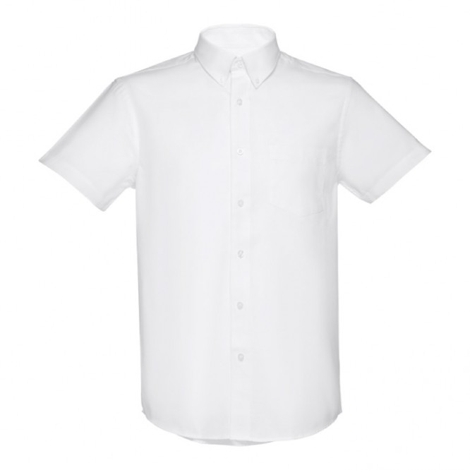 Camisa de manga curta ideal para uniforme cor branco primeira vista