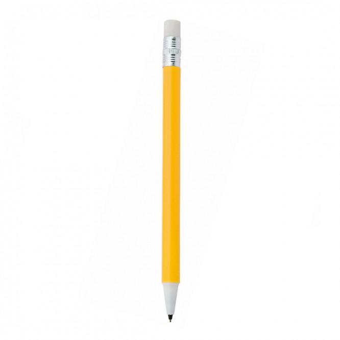 Lapiseiras com borracha e forma de lápis cor amarelo