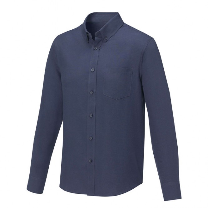 Camisa de manga comprida 130 g/m2 cor azul-marinho