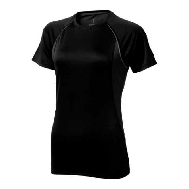 T-shirt desportiva para mulher com logotipo cor preto
