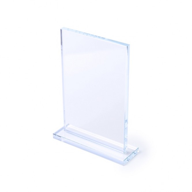 Placa troféu retangular de cristal