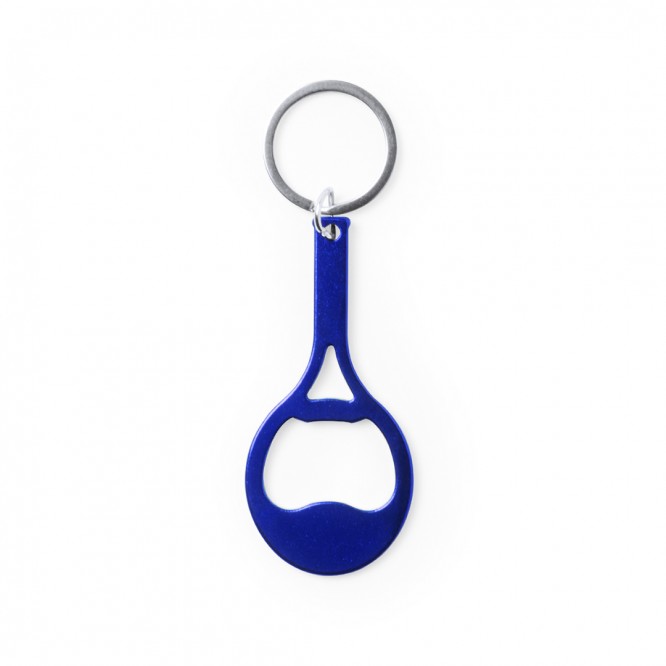 Porta-chaves abre-caricas em forma de raquete cor azul