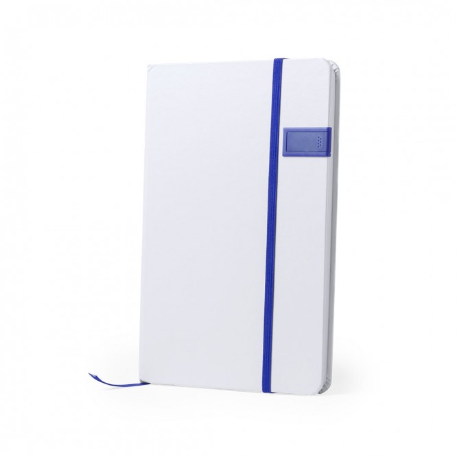 Caderno personalizado com USB - azul