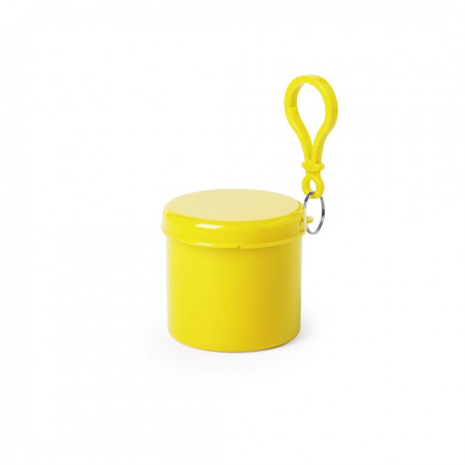 Poncho com original caixa personalizável cor amarelo