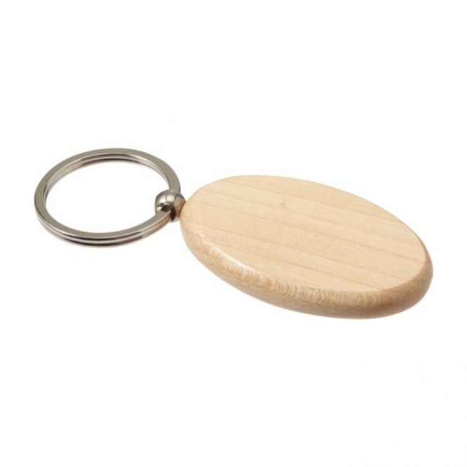 Porta-chaves de madeira com anel