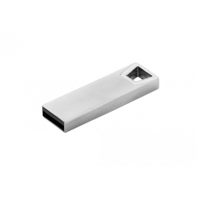 Memória USB compacta com design inovador cor prateado