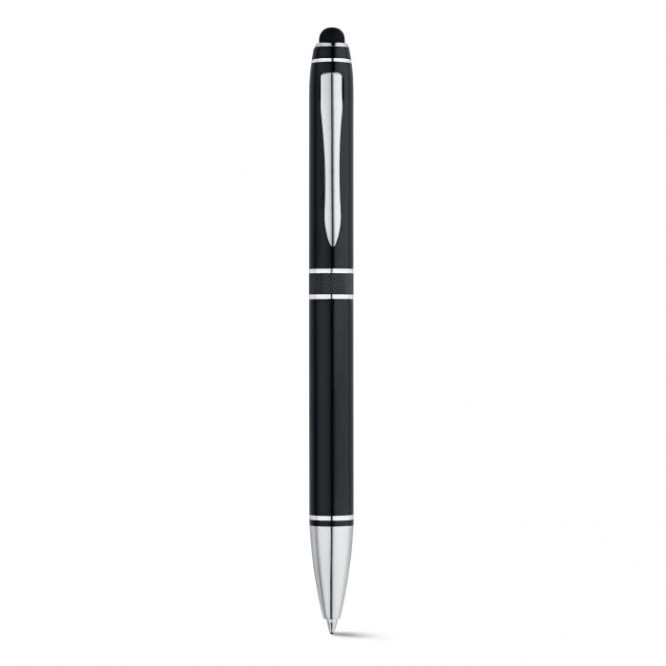 Elegante caneta corporativa com ponteiro cor preto