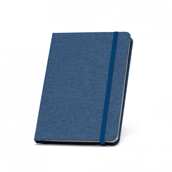 Caderno de capa rígida personalizável em RPET cor azul