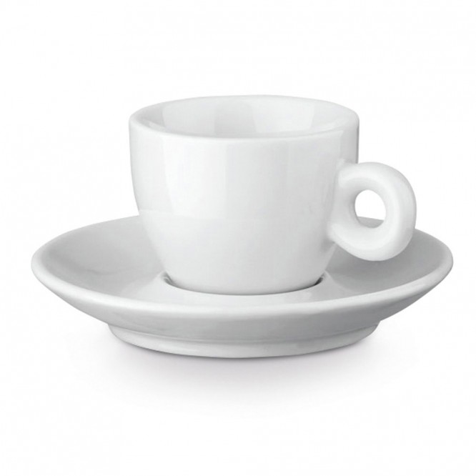 Chávenas de café personalizadas em porcelana cor branco