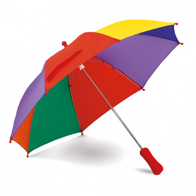 Guarda-chuva colorido com abertura manual  cor multicolor