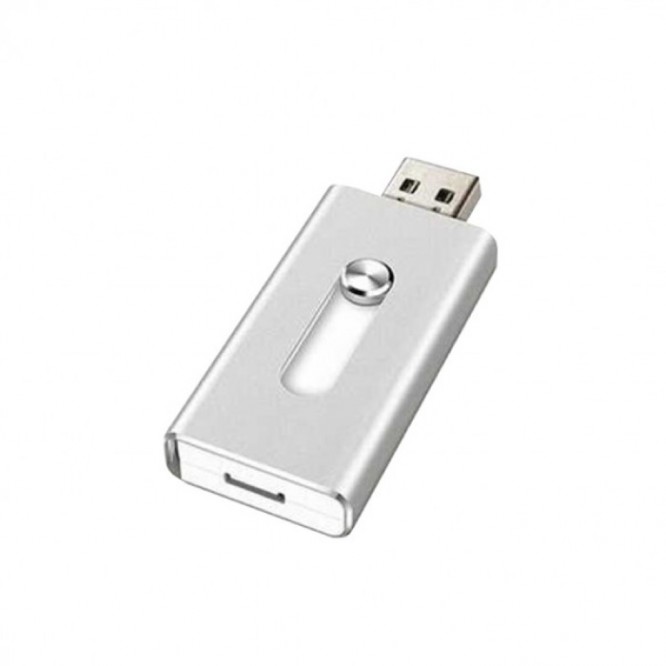 Pens USB elegantes em metal para oferecer cor prateado