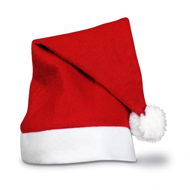 Gorro de Pai Natal publicitário com logotipo cor vermelho