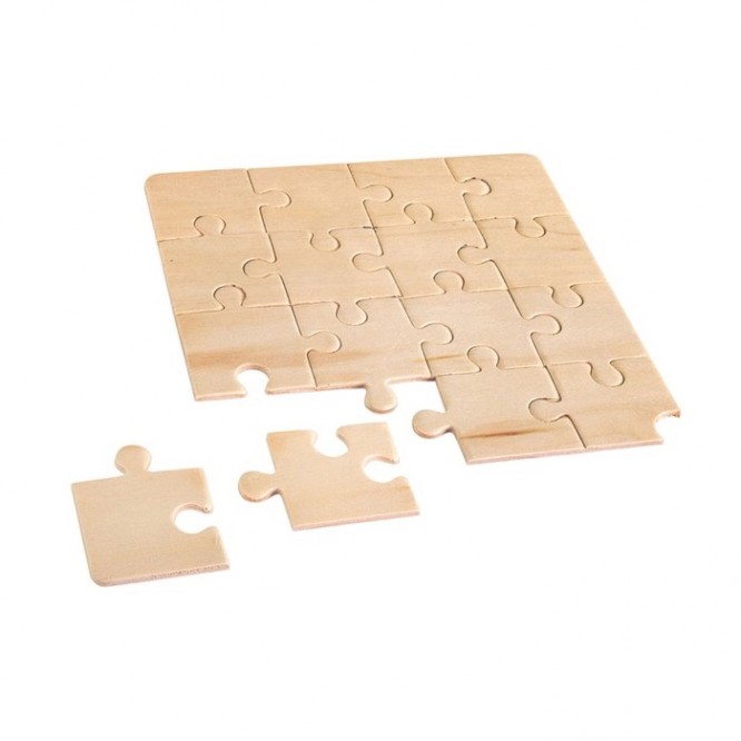 Puzzle de 16 peças de madeira