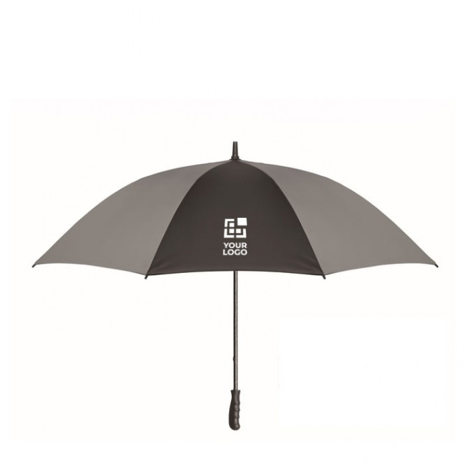 Guarda-chuva de pongee refletivo com abertura manual e cabo reto 30
