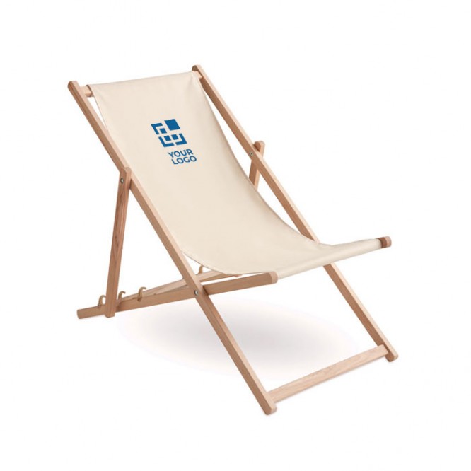 Cadeiras de praia de madeira cor bege