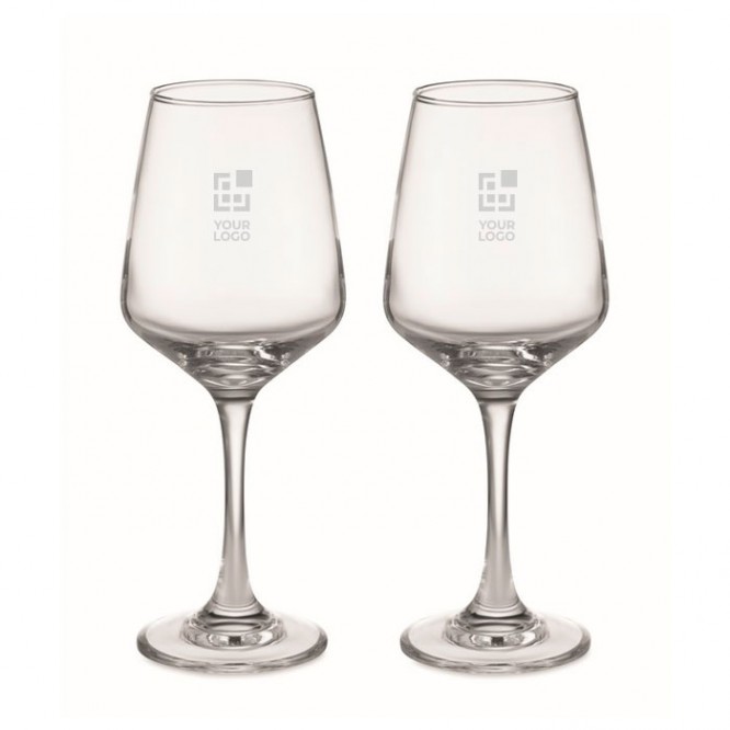 Dois copos de vinho personalizados vista principal