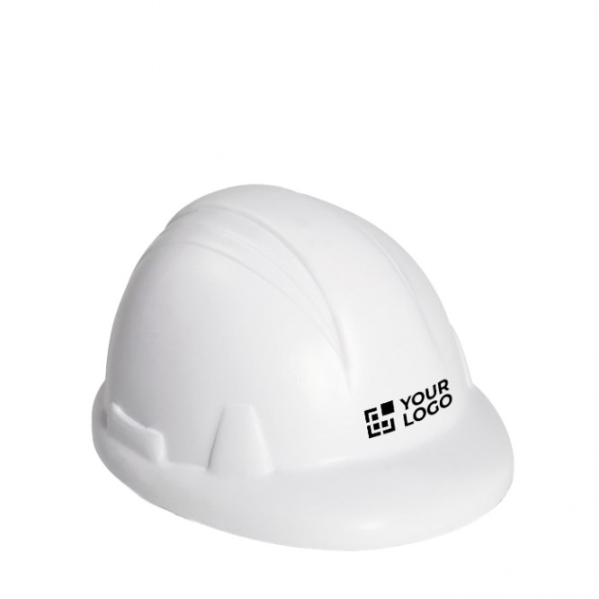 Bola anti-stress com forma de capacete cor branco