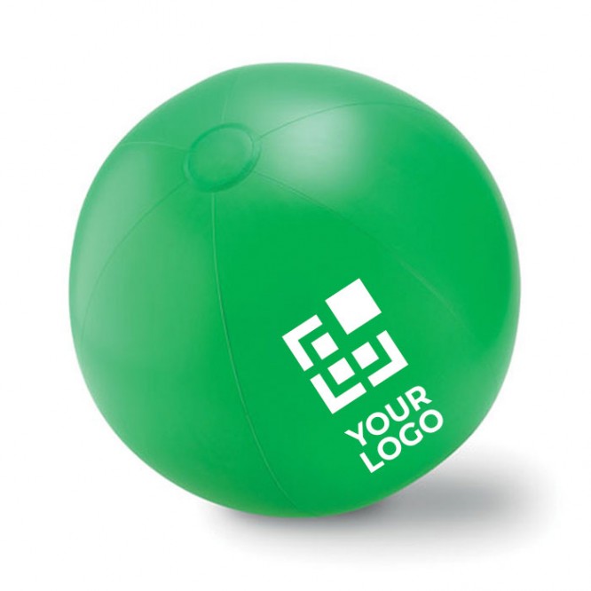 Bola de praia personalizada com logotipo cor verde