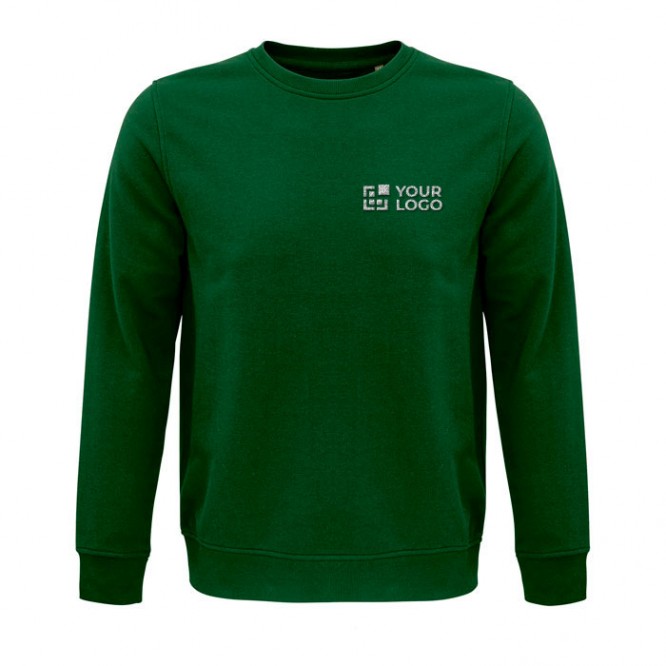 Sweatshirt com logo sustentável 280 g/m2 cor verde-escuro