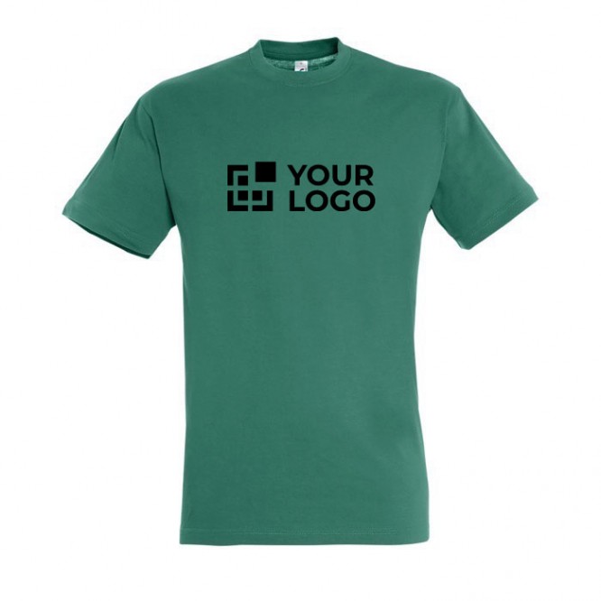 T-shirt básica personalizável para brindes cor verde esmeralda