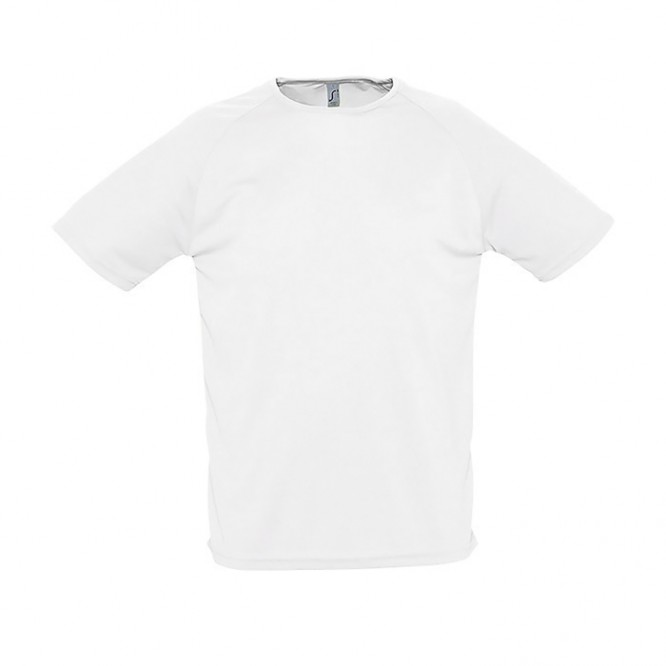 T-shirts desportivas para personalização cor branco