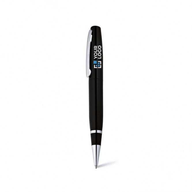 Elegante caneta USB corporativa cor preto