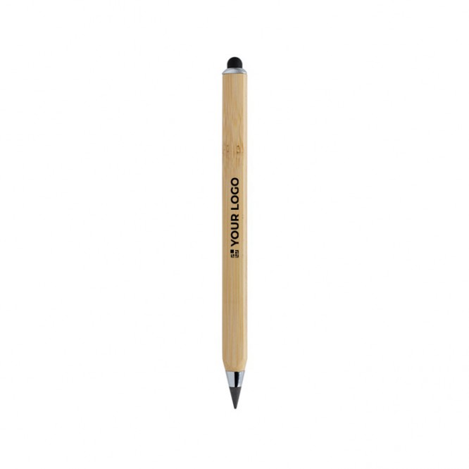 Lápis de bambu triangular com ponta tátil e tinta infinita