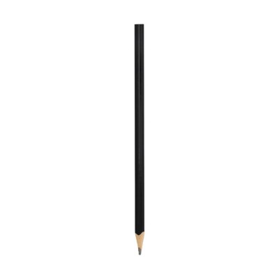 Lápis triangular de madeira com logotipo cor preto