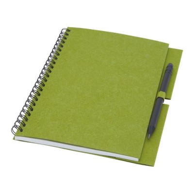 Caderno de argolas com logo para publicidade cor verde