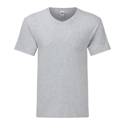 T-shirt decote em V algodão 150 g/ m2 cor cinzento