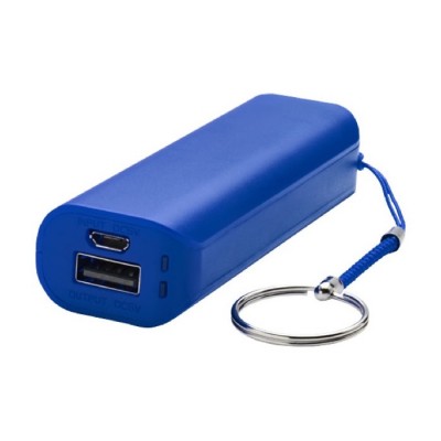 Powerbank colorido com porta-chaves 1,2 mAh cor azul real