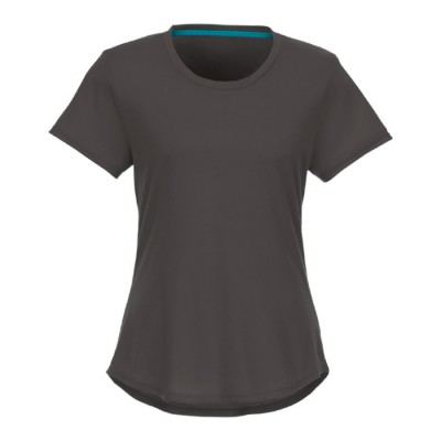 T-shirt em material reciclado para mulher cor cinzento-escuro