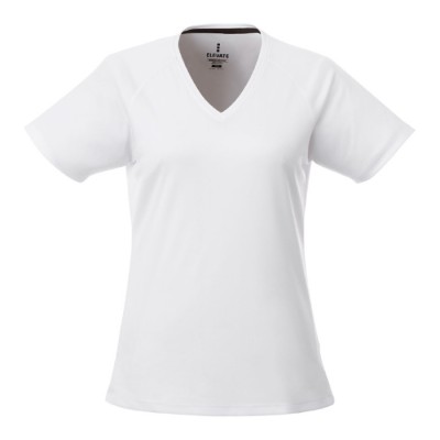 T-shirt feminina para personalizar com logo cor branco