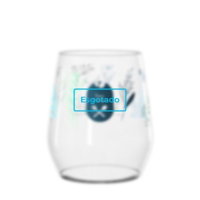 Copo de vidro para personalizar com logotipo cor transparente com logo esgotado