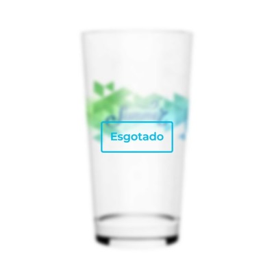 Copo de vidro com o logo da marca impresso cor transparente com logo