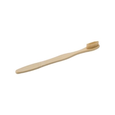 Escova de dentes de bambu cor castanho sexta vista