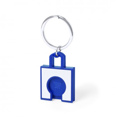 Porta-chaves em forma de saco de compras  cor azul