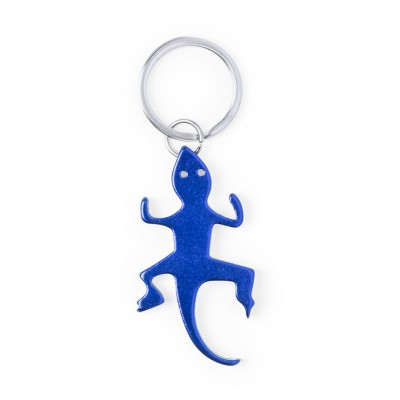 Porta-chaves abridor em forma de salamandra cor azul