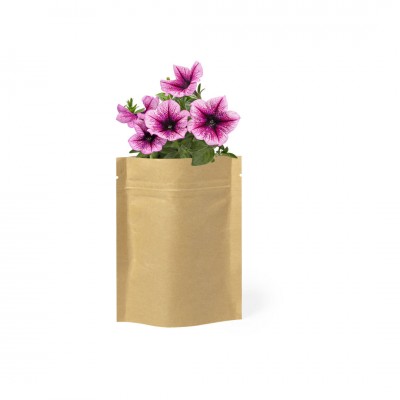 Vaso personalizável com várias sementes cor castanho