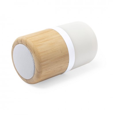 Coluna Bluetooth promocional de bambu cor madeira