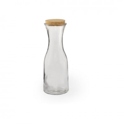 Bonita garrafa de vidro com rolha de cortiça cor transparente