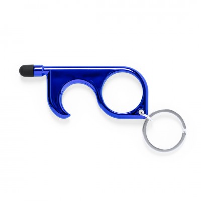 Porta-chaves higiénico com ponteira touch cor azul