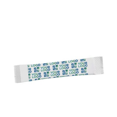 Açúcar branco apresentado em pacote longo personalizável 4 g
