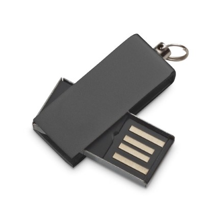 Pequena USB personalizada para porta-chaves cor preto