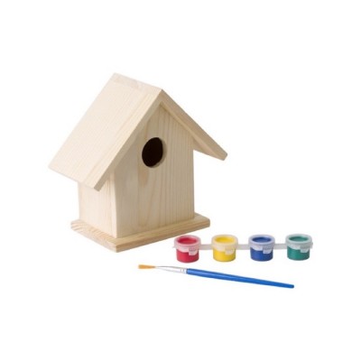 Casa de passarinhos em madeira para pintar