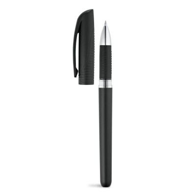 Uma caneta com recarga de gel minimalista cor preto