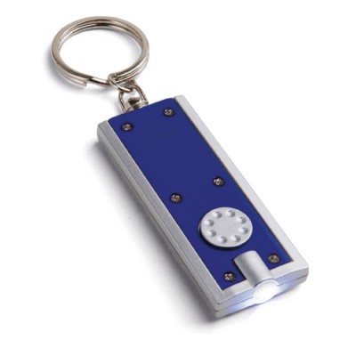 Porta-chaves personalizável com luz LED cor azul