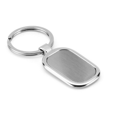 Porta-chaves de metal gravado para oferecer cor prateado mate