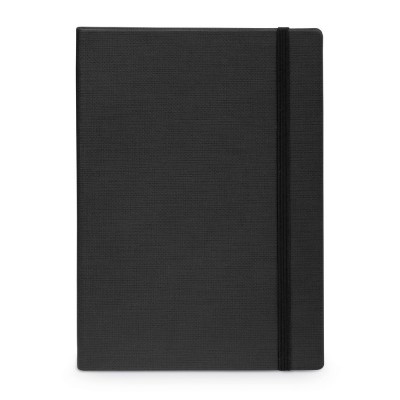 Caderno A6 com limites de página coloridos cor preto